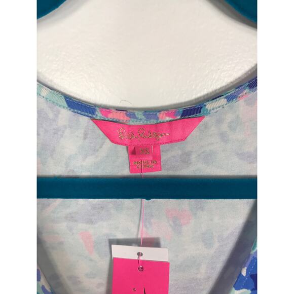 New Lilly Pulitzer Paulina Jumpsuit Tank XS Breakwater Party Wave Print Summer - Picture 3 of 15